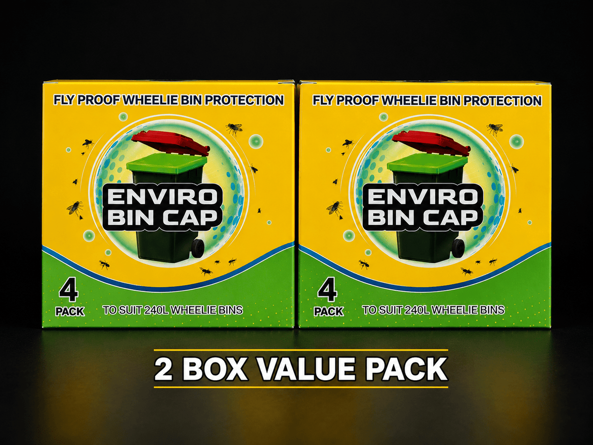 Enviro Bin Cap - 2 month Value Pack (8 Bin Caps) - Fly Proof Wheelie Bin Cover