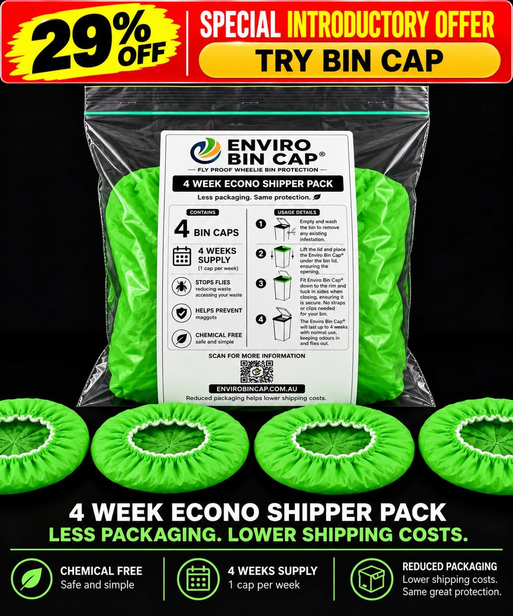 Enviro Bin Cap – Econo Trial Pack | 4 Bin Caps - Fly Proof Wheelie Bin Cover
