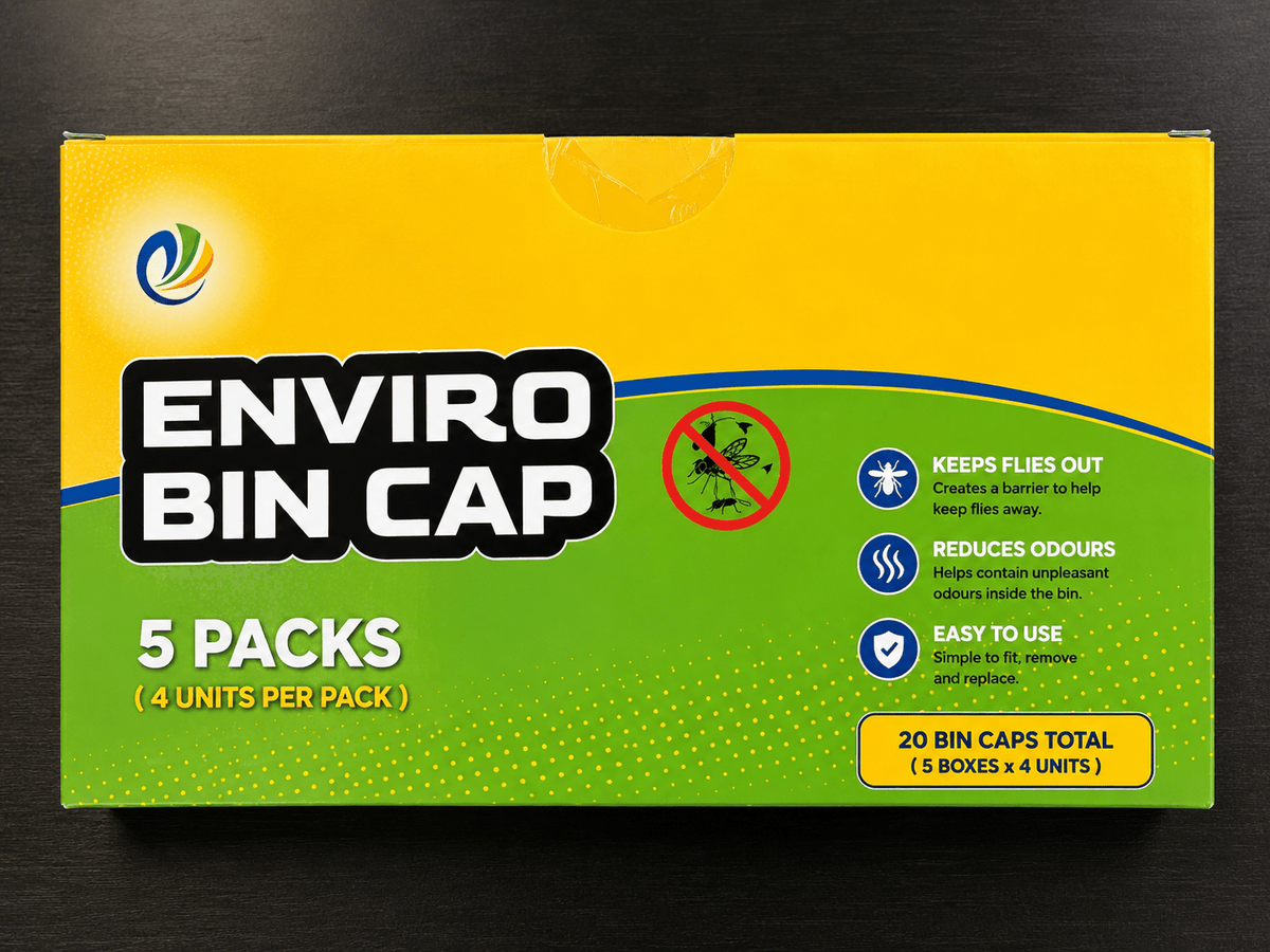 Enviro Bin Cap - Full Carton (20 Bin Caps) - Fly Proof Wheelie Bin Cover