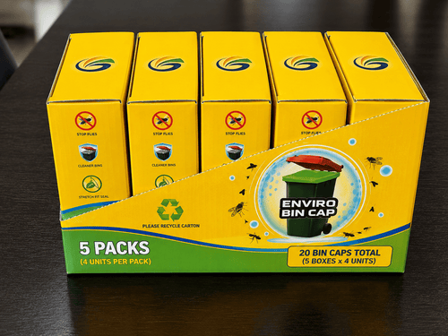 Enviro Bin Cap - Full Carton (20 Bin Caps) - Fly Proof Wheelie Bin Cover