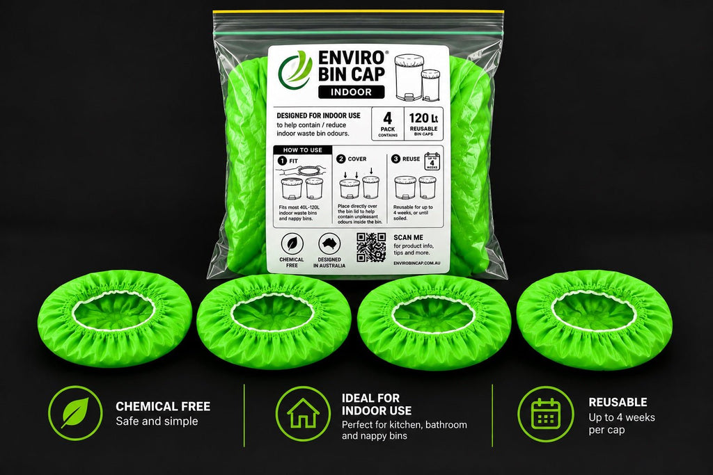 Enviro Bin Cap Indoor – 4 Pack - Fly Proof Wheelie Bin Cover