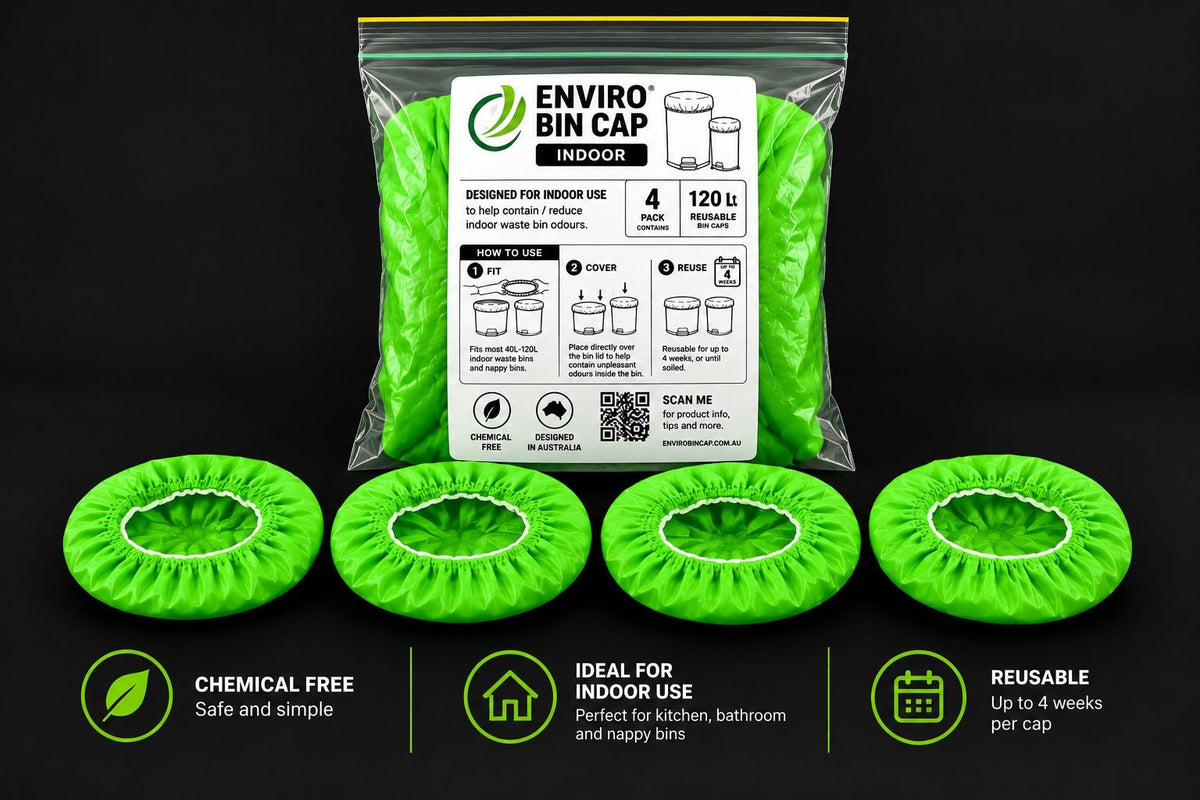 Enviro Bin Cap Indoor – 4 Pack - Fly Proof Wheelie Bin Cover